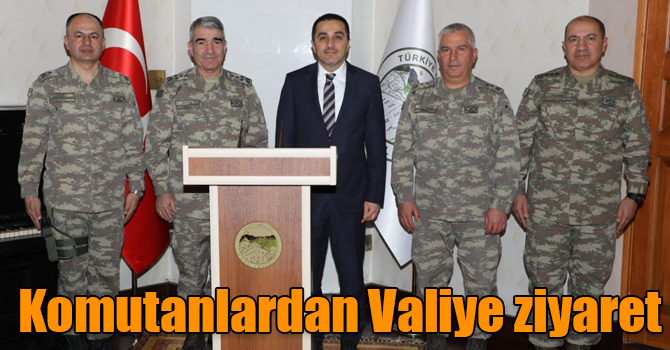 Komutanlardan Kars Valisi Türker Öksüz’e ziyaret