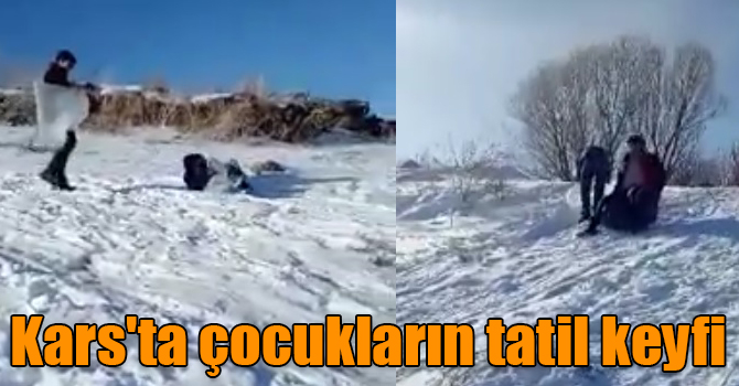 Kars'ta çocukların tatil keyfi