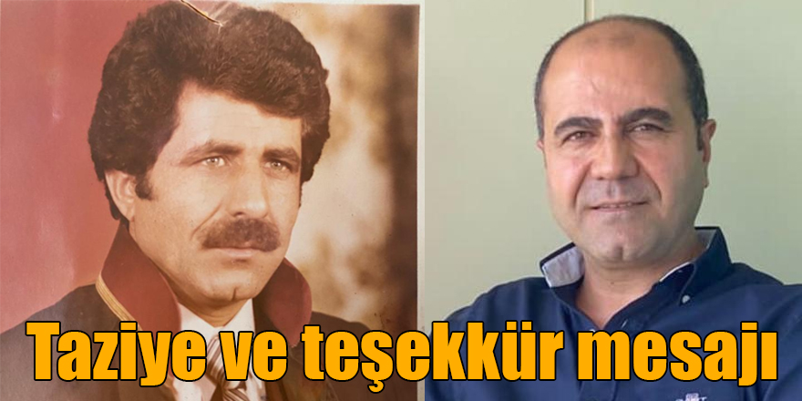 Taziye ve teşekkür mesajı