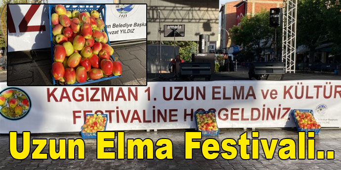 Kars'ta Coğrafi işaretli Kağızman Uzun Elması için festival düzenlendi.