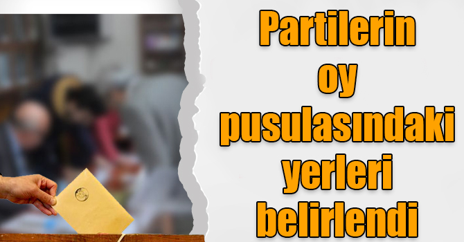 Partilerin oy pusulasındaki yerleri belirlendi