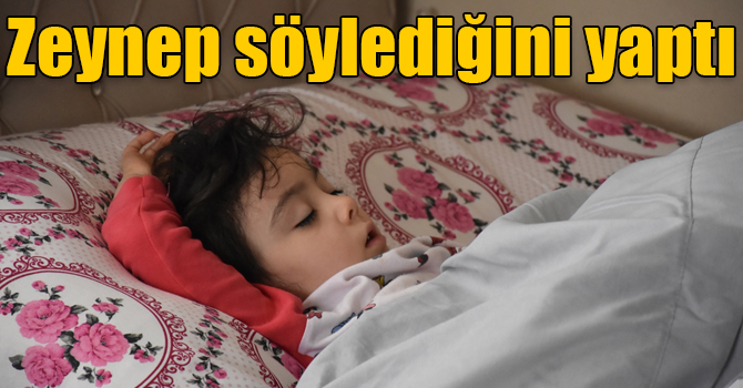 Küçük Zeynep yarıyıl tatilinde "mışıl mışıl uyuyor"