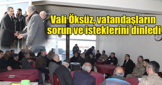 Kars Valisi Türker Öksüz, vatandaşların sorun ve isteklerini dinledi