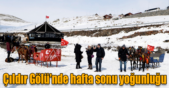 Çıldır Gölü'nde hafta sonu yoğunluğu