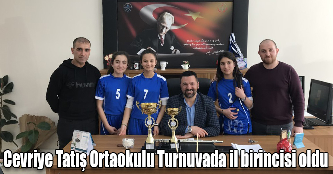 Cevriye Tatış Ortaokulu Kort Tenis Turnuvasında il birincisi oldu