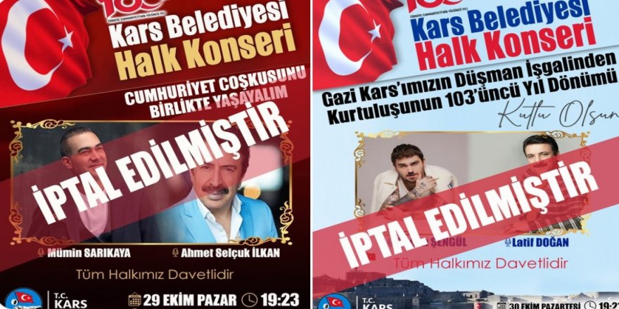 Kars Belediyesi Etkinlikleri İPTAL Etti