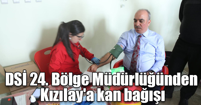 DSİ 24. Bölge Müdürlüğünden Kızılay'a kan bağışı