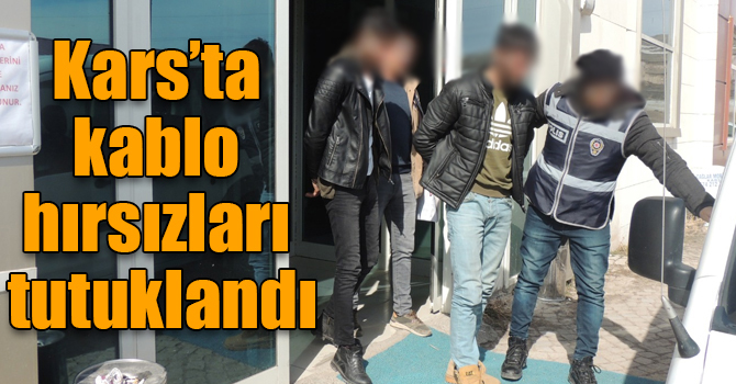 Kars’ta kablo hırsızları tutuklandı