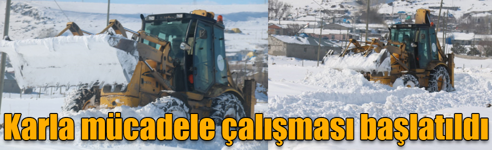 Kars İl Özel İdaresi’ne bağlı ekipler karla mücadele çalışma başlattı