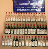 Kars'ta 336 şişe kaçak içki ele geçirildi