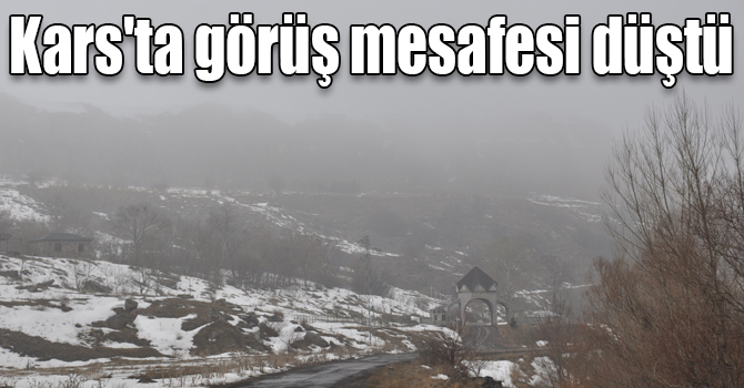 Kars'ta görüş mesafesi 10 metreye kadar düştü