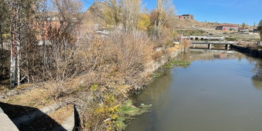 Kars Çayı yürüyüş yolu temizlenmeyi bekliyor