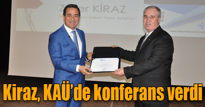 TRT spikeri Zafer Kiraz, KAÜ’de konferans verdi