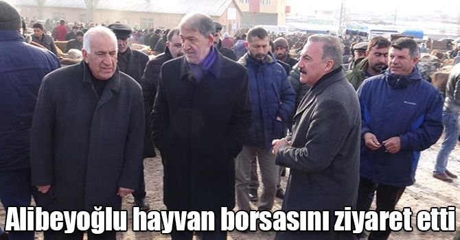 Naif Alibeyoğlu hayvan borsasını ziyaret etti