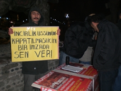 HALK CEPHESİ ÜYELERİNDEN İMZA KAMPANYASI