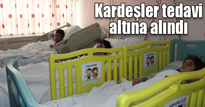 Cıvadan zehirlenen kardeşler tedavi altına alındı