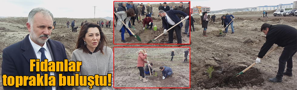 Kars Belediyesi fidanları toprakla buluşturdu!