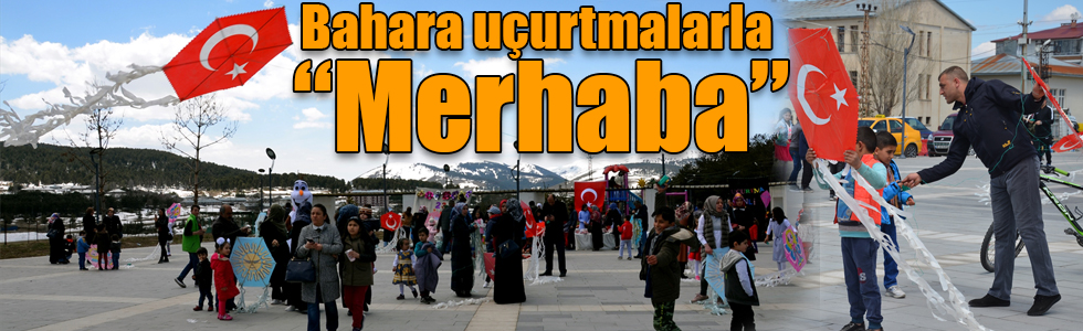 Kars'ta çocuklar bahara uçurtmalarla "Merhaba" dedi