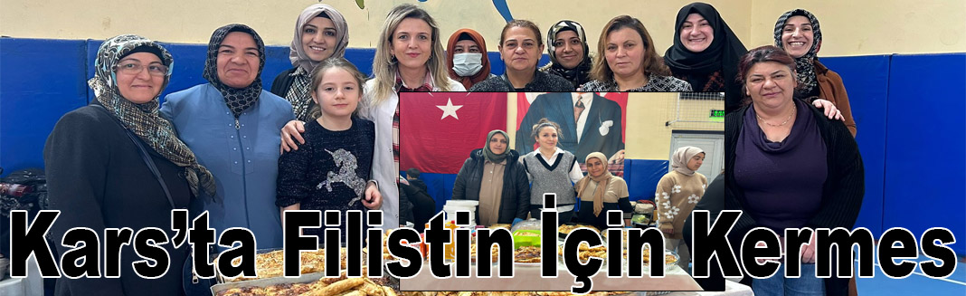 Kars Halitpaşa İlkokulu, Filistin'e yardım amacıyla kermes düzenledi