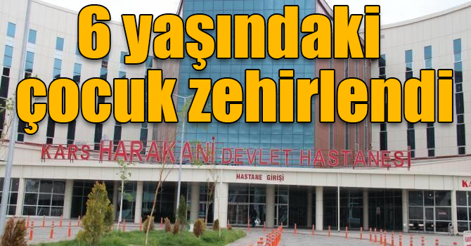 Kars’ta 6 yaşındaki çocuk zehirlendi