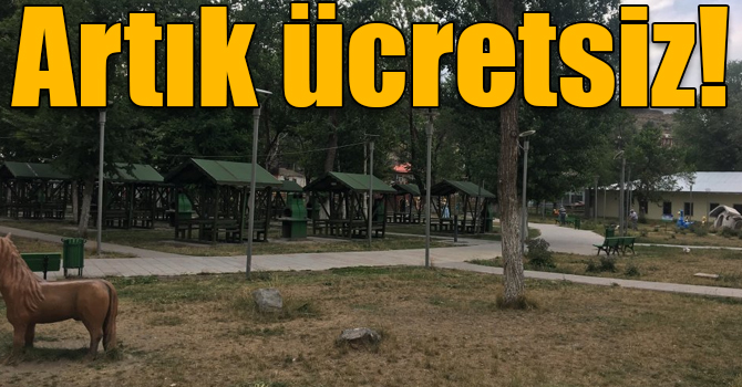 Kars Millet Bahçesi artık ücretsiz!