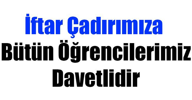 Kars Belediyesinden öğrencilere iftar daveti