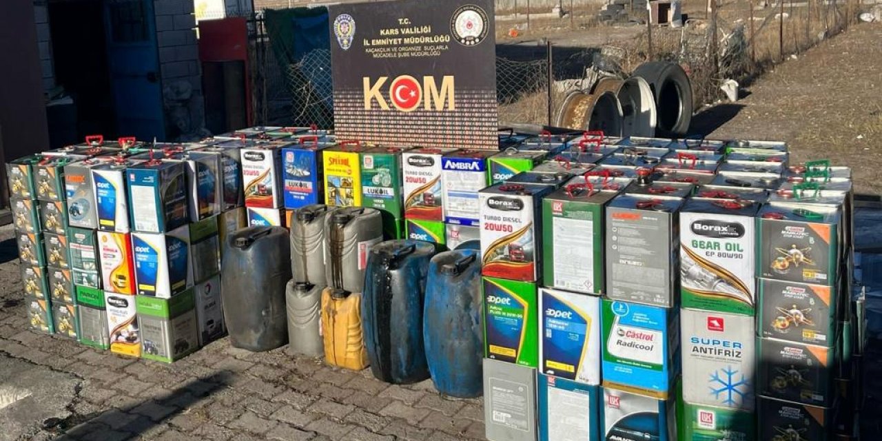 Kars'ta 5 ton 220 litre kaçak akaryakıt ele geçirildi