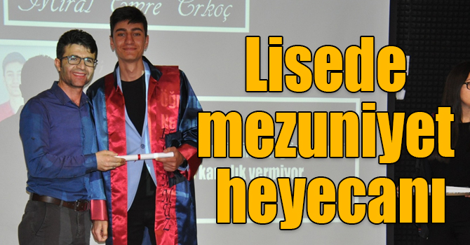 Kars’ta lise son sınıf öğrencileri için mezuniyet töreni