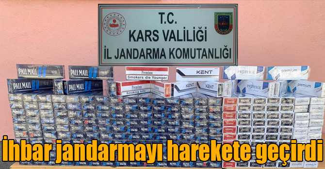 Kars’ta “Kaçak Sigara“ ihbarı jandarmayı harekete geçirdi