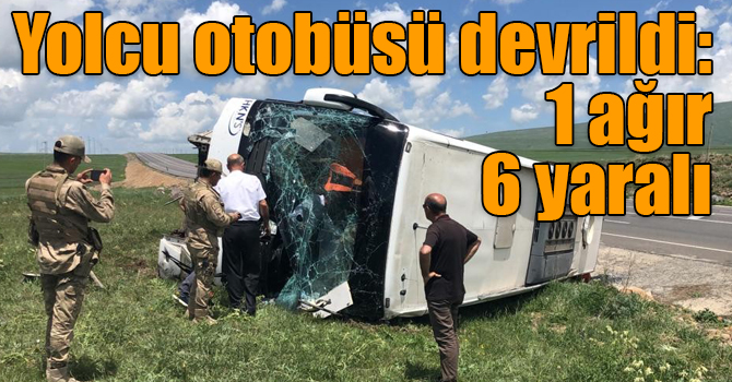 Yolcu otobüsü devrildi: 1 ağır 6 yaralı