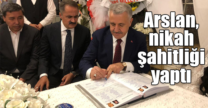 Milletvekili Ahmet Arslan, nikah şahitliği yaptı