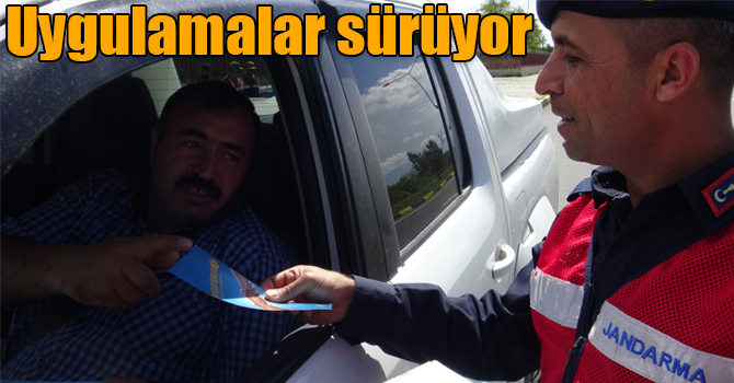 Kars'ta trafik uygulamaları sürüyor