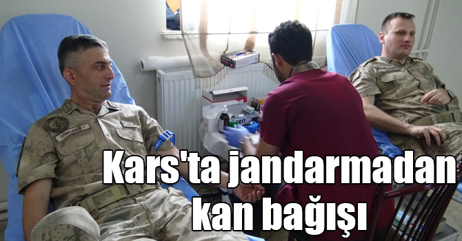 Kars'ta jandarmadan kan bağışı
