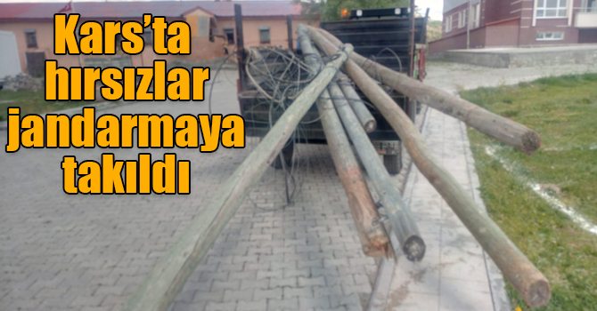 Kars’ta hırsızlar jandarmaya takıldı