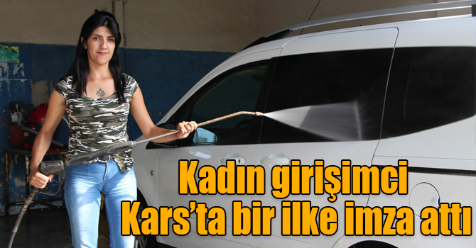 Kars’ta bir ilke imza atarak oto yıkama işletmesi açtı!