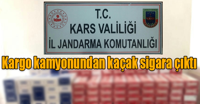 Kargo kamyonundan kaçak sigara çıktı