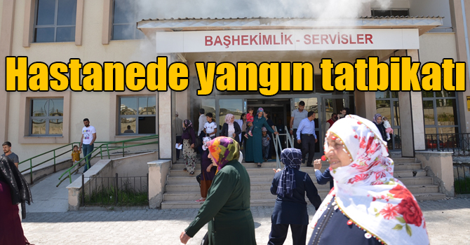 Kars'ta hastanede yangın tatbikatı