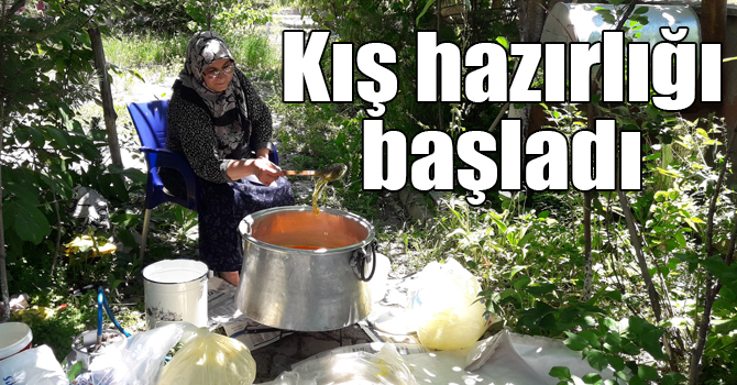 Karslı kadınların kış hazırlığı başladı