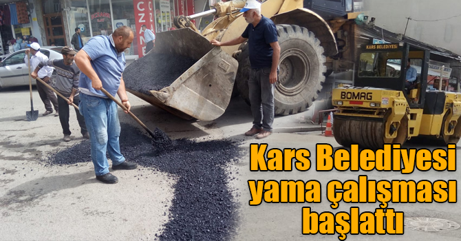 Kars Belediyesi yama çalışması başlattı