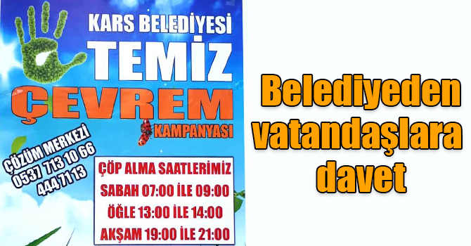 Belediye, vatandaşları çöp toplama saatlerine uymaya davet etti