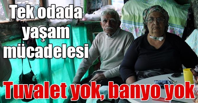 Kars’ta yaşlı çiftin tek odada yaşam mücadelesi