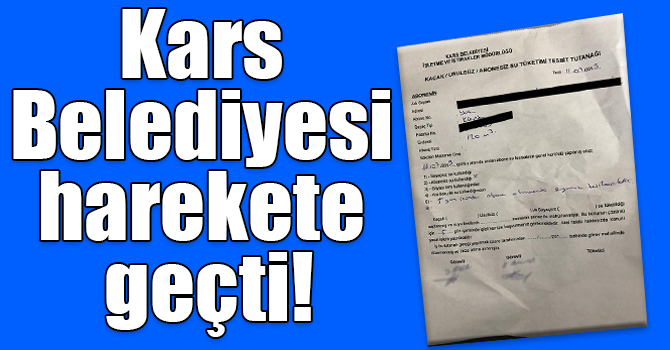 Kars Belediyesi harekete geçti!