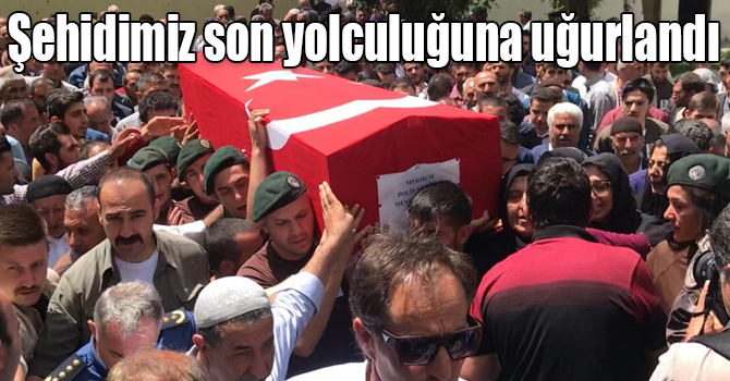 Trafik kazasında yaşamını yitiren polis, son yolculuğuna uğurlandı