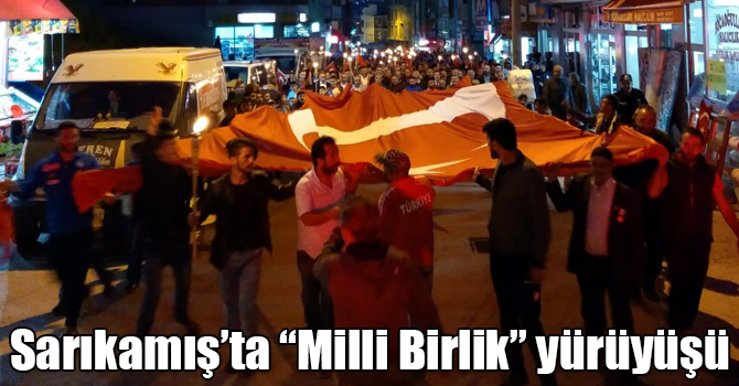 Sarıkamış’ta “Milli Birlik” yürüyüşü