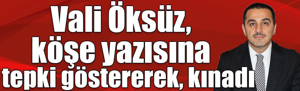 Kars Valisi Türker Öksüz, Odatv yazarının yazısını kınadı!