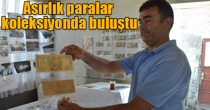 Kars'ta asırlık paraları koleksiyonunda buluşturdu