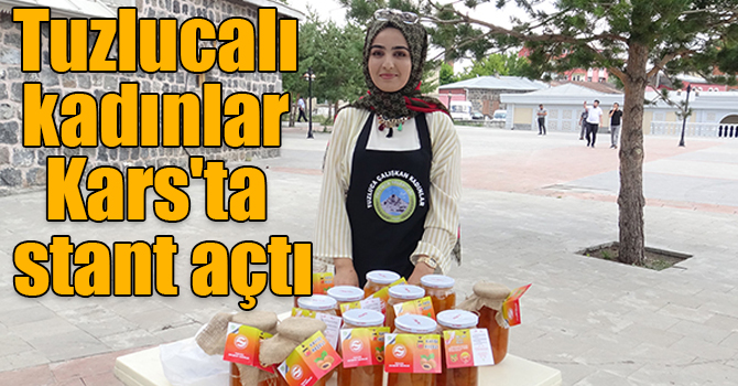 Tuzlucalı kadınlar Kars'ta stant açtı