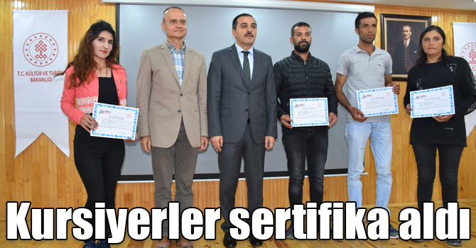 Kars'ta 110 kursiyer sertifika aldı