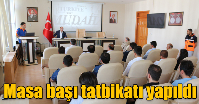 Kars’ta afete hazırlık masa başı tatbikatı yapıldı