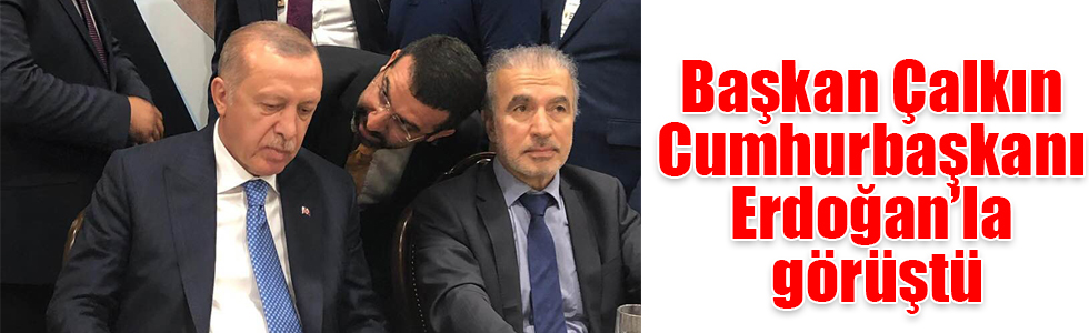 Başkan Çalkın Cumhurbaşkanı Erdoğan’la görüştü